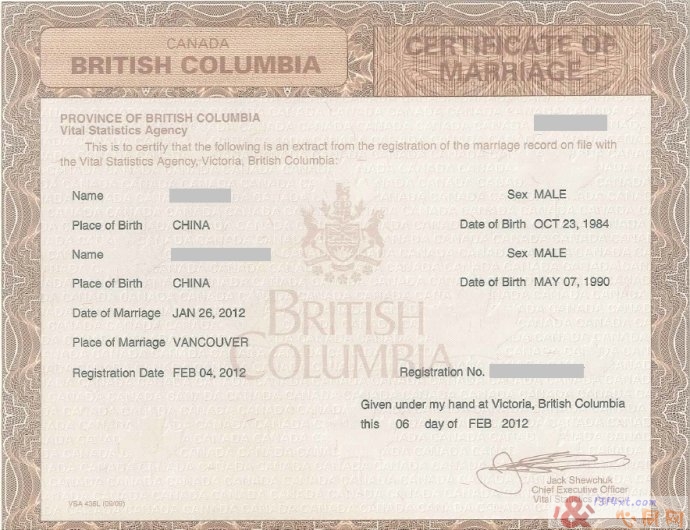 ͬԽ֤飨Marriage Certificate