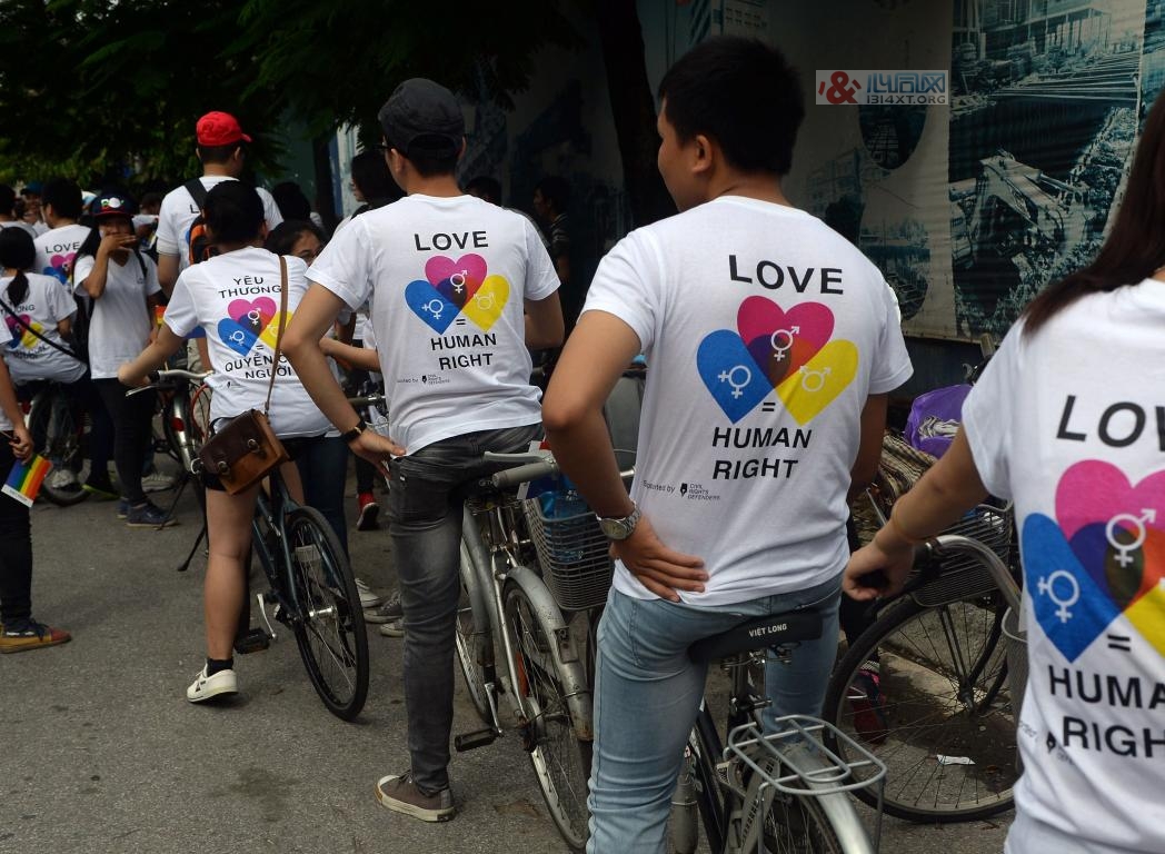 越南第三届同性恋大游行 数百人参加