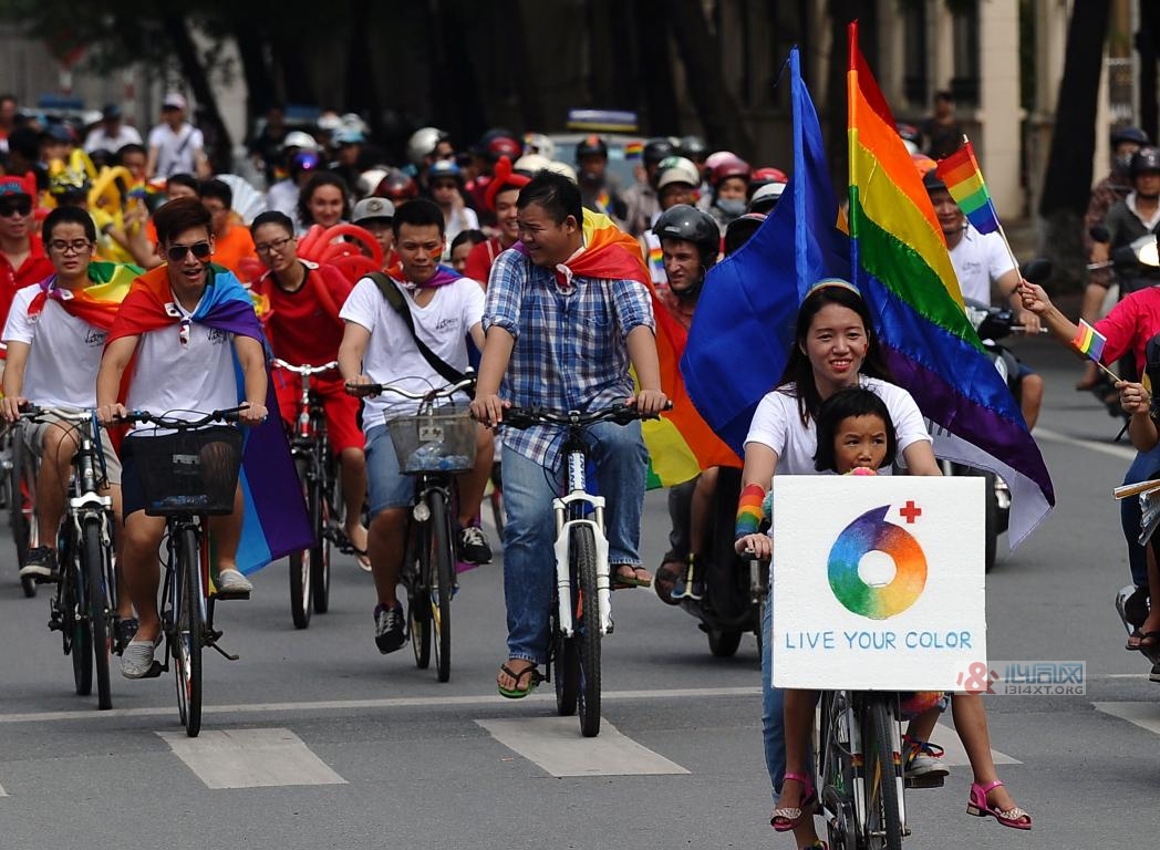 越南第三届同性恋大游行 数百人参加